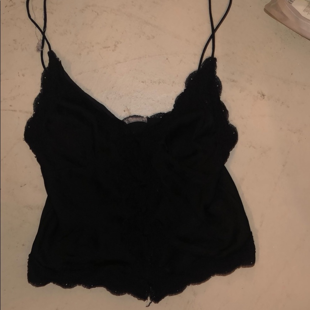 Free people black lace cami